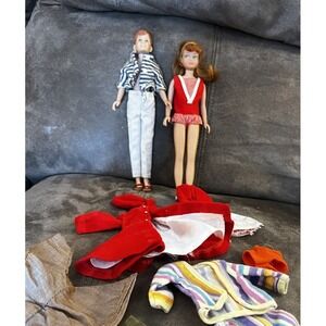 1963 Skipper And Ricky Doll Lot Vintage Mattel With Clothes